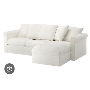 Ikea HARLANDA Pillow Covers Set of 4 Slipcover for Loveseat Sofa INSEROS WHITE